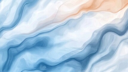 Obraz premium Pastel marble texture in soft blues and gentle oranges creates an elegant background perfect for design projects and presentations