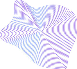 Circle dynamic amorphous shape fluid form with line blue gradient