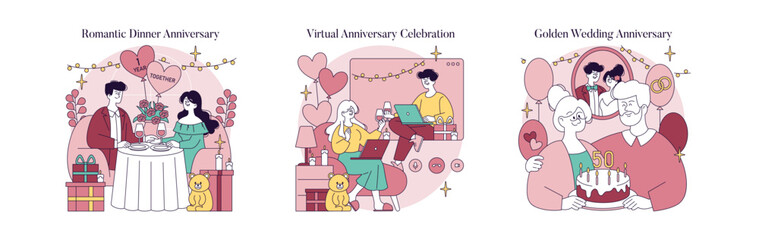 Anniversary Celebrations: Romantic, Virtual, Golden Moments