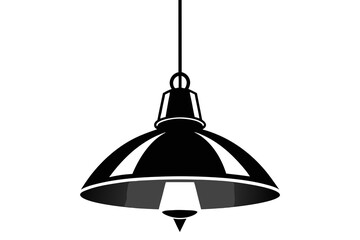Obraz premium hanging pendant light black and white silhouette