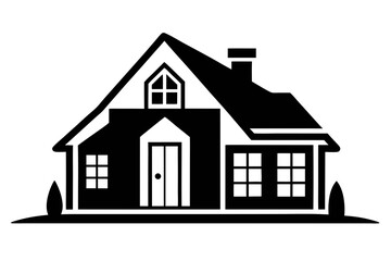 Vector illustration of house silhouettes, perfect for home and property icons