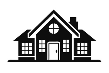 Vector illustration of house silhouettes, perfect for home and property icons