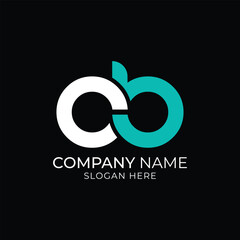 Creative CB logo design vector