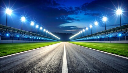 Racing track at twilight