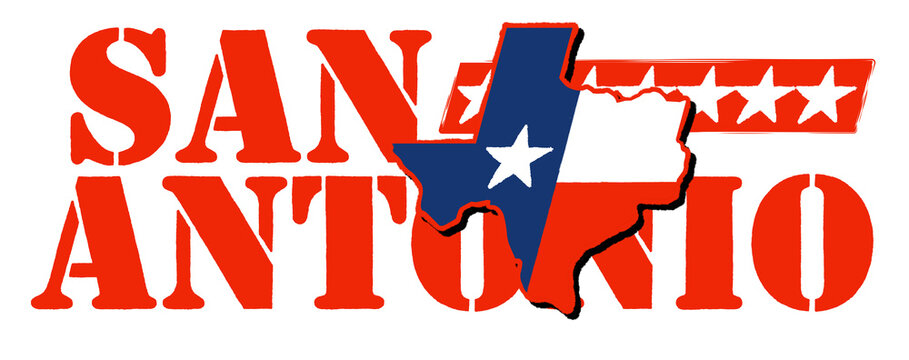 San Antonio Texas state vector map &ndash; modern flat design illustration of US state silhouette, perfect for web, infographics, education, presentations, and creative use
