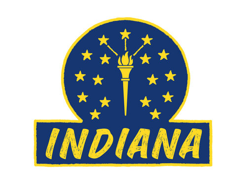Indiana state vector map &ndash; modern flat design silhouette of US state, perfect for infographics, education, websites, digital graphics, or creative projects 