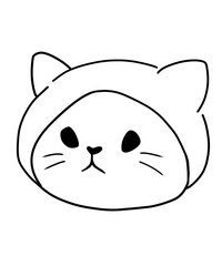 cat face cat wearing a hat