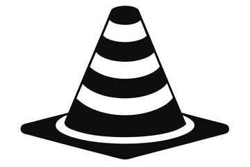 traffic cone vector icon 