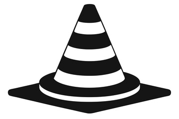 traffic cone vector icon 