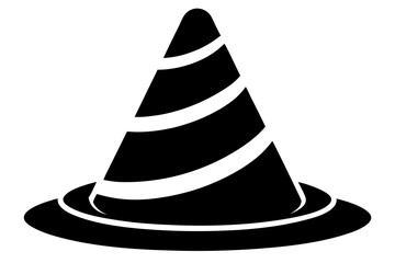 traffic cone vector icon 