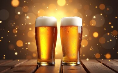 Global brew celebration, international beer day - commemorating the worldwide admiration for beer, embracing its diverse flavors and cultural significance in a unified toast. High quality