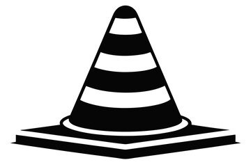 traffic cone vector icon 