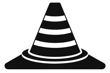 traffic cone vector icon 