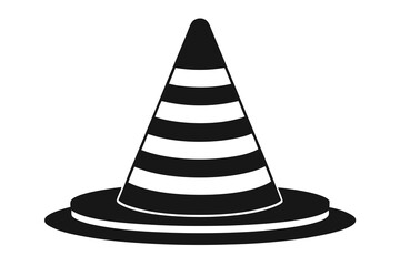  traffic cones isolated on white symbolize road construction safety, warning of danger and indicating a work zone barrier