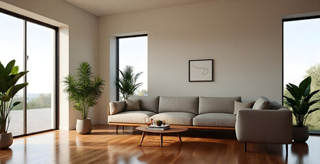 A bright and airy modern minimalist living room
