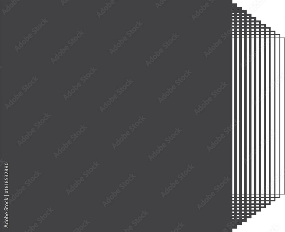 Poster square black gradient frame with blended line effect. geometric shape