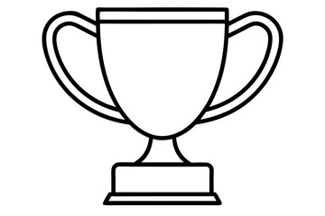 trophy cup, an isolated shiny metal object, symbolizes a champion's victory and the prize for first place in a competition