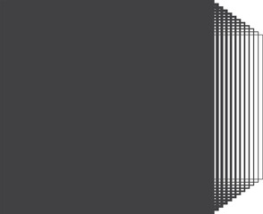 Square black gradient frame with blended line effect. Geometric shape