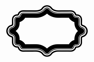 Retro vector frame and border design set with ornate floral patterns for vintage labels, cards, or invitations