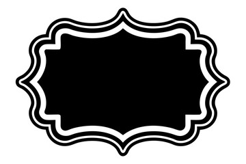 Retro vector frame and border design set with ornate floral patterns for vintage labels, cards, or invitations