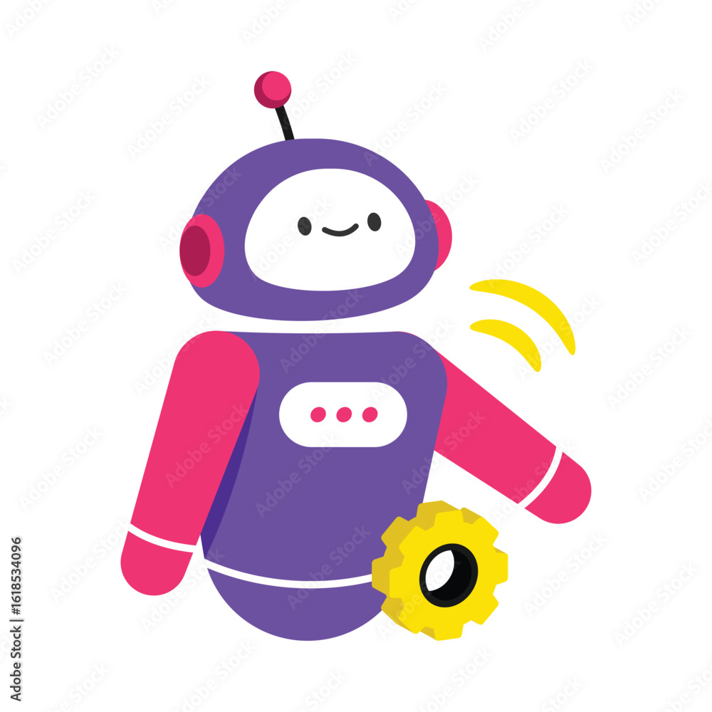 Poster ai robotic vector style icon. eps 10 file