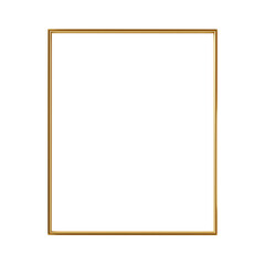 Slim Vertical Gold Transparent Isolated Picture Frame An Elegant Minimalist Border For Invitations
