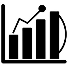 Bar Graph Analytics Icon Clean Lines