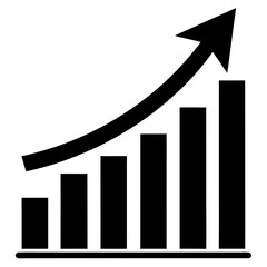 Business Growth Chart With Arrow Up Icon
