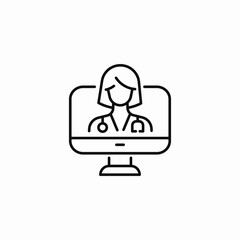 online doctor consultation icon sign vector