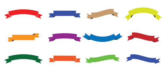 set of ribbon icon, collection of ribbon and banner icon.