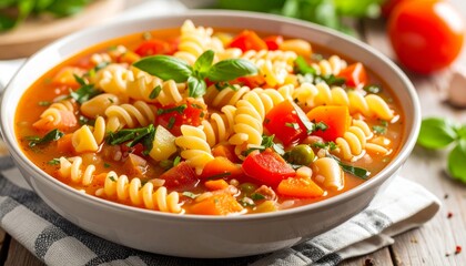 Hearty Italian Vegetable Pasta Soup
