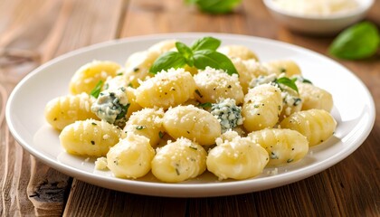 Creamy Gnocchi with Blue Cheese and Herbs
