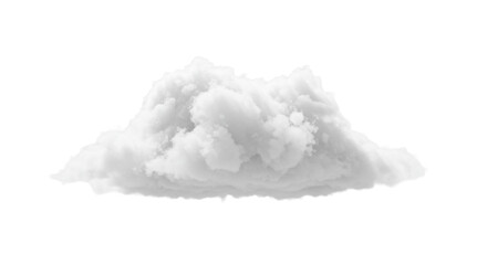 A pristine, voluminous, fluffy white cumulus cloud, ultra-realistic with subtle white and grey, isolated on an expansive transparent background, concept of pure potential and innovation
