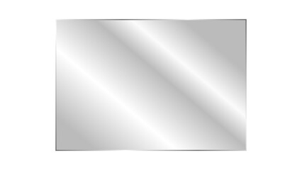 Crystal clear transparent glass panel. Glossy and shiny glass plate with realistic light glare and reflection, suitable for laptop, TV screen or display mockups. Vector illustration.