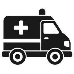 Vector art of ambulance car for emergency medical service isolated on white background for healthcare