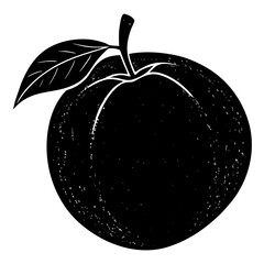 Illustration of a fresh apple with leaf isolated on white background