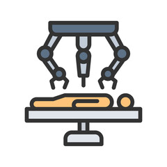 Robotic surgery icon vector image. Suitable for mobile apps, web apps and print media.