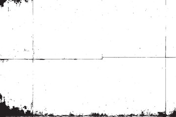 Minimal Grunge Border Texture | Black and White Distressed Frame for Vintage Design Backgrounds