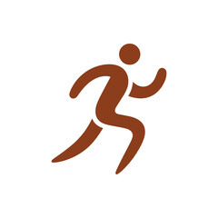 Abstract silhouette of a runner in motion against a minimalist background, symbolizing fitness