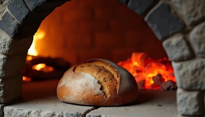 Rustic Bread in a Stone Oven