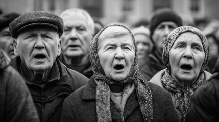 Silent Protest: Elderly People's Demonstration