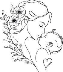 Mother and child vector Art, Icons, and Graphics for Designers