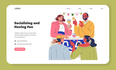 Fun Social Gathering with Happy People and Drinks