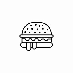 classic hamburger sandwich icon sign vector
