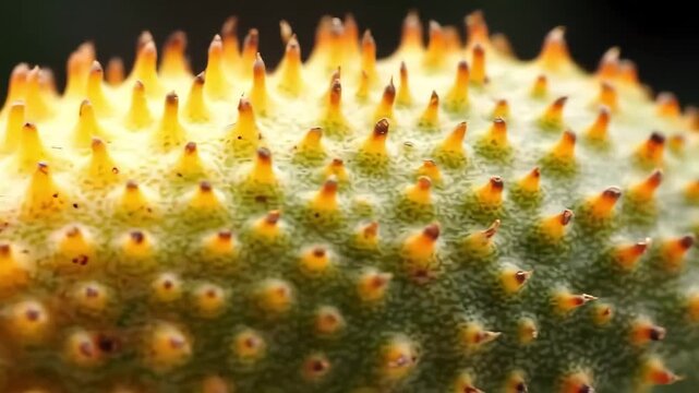 Gac Fruit Macro Spiky Skin Texture Close-Up View
