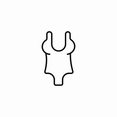 one piece swimsuit icon sign vector