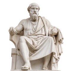 Obraz premium Seated marble philosopher statue