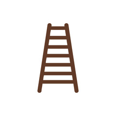 Simple wooden ladder against a plain background, ideal for home improvement or DIY projects
