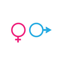 Gender male and female sign icon. Male and female, man and woman, boy and girl. Blue and pink. feminine and masculine Symbol