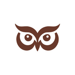 Stylized owl illustration with large eyes, ideal for educational or wildlife themes